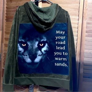 Skyrim Gamer Elder Scrolls Upcycled Khajiit Hoodie 1x 18/20